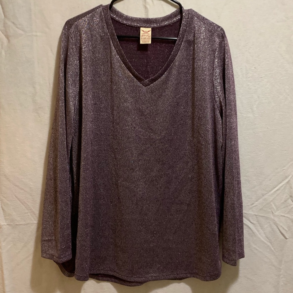 Long sleeve shiny dress shirt